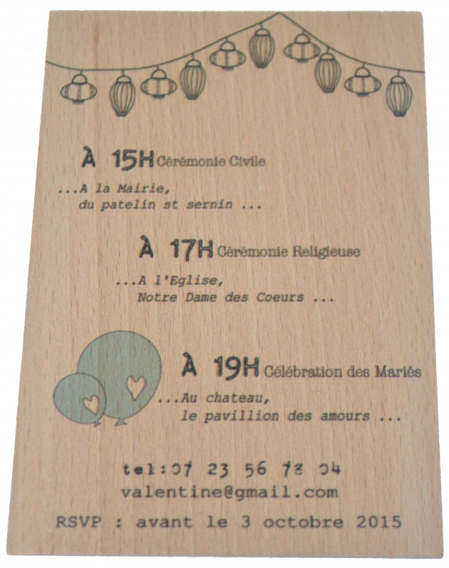 carte invitation mariage...festive